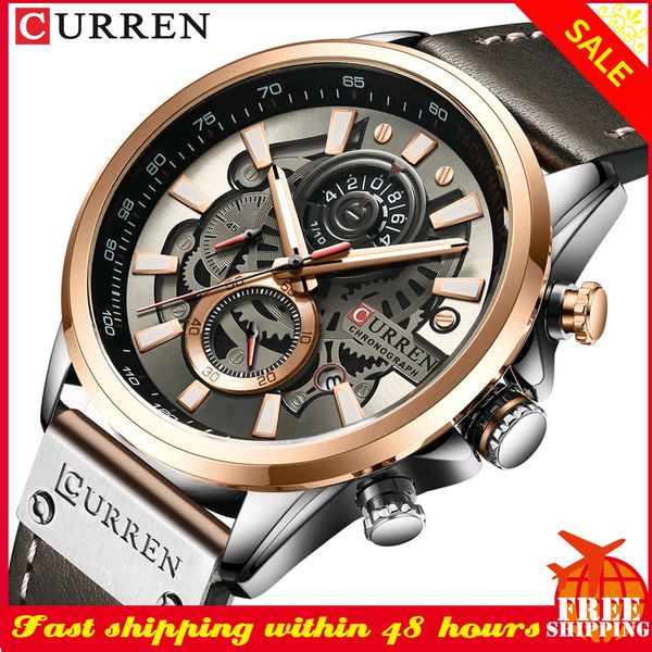 curren luxury men watch fashion creative design dial man clock military waterproof leather mens wristwatch relogio masculinoq0108, Slivery;brown
curren luxury men watch fashion creative design dial man clock military waterproof leather mens wristwatch relogio masculinoq0108, Slivery;brown