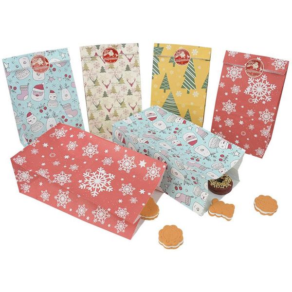 gift wrap 12pcs/lot mixed merry christmas candy bag with stickers cookies packaging paper bags xmas party supplies
gift wrap 12pcs/lot mixed merry christmas candy bag with stickers cookies packaging paper bags xmas party supplies