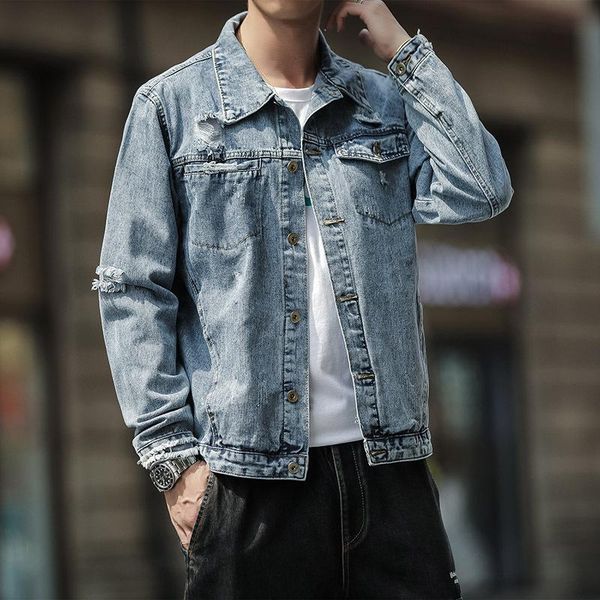 men's jackets the spring season young man hole denim jacket 2021 fashion handsome loose jean, Black;brown
men's jackets the spring season young man hole denim jacket 2021 fashion handsome loose jean, Black;brown