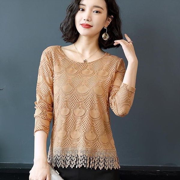 womens fashion spring summer style chiffon shirt o neck womens fringe casual long sleeve lace blusas dd8245, White
womens fashion spring summer style chiffon shirt o neck womens fringe casual long sleeve lace blusas dd8245, White