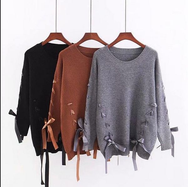 sweater winter women lace up bow sweaters lady knit pullover and sweater lac eup bow pullovers1, White;black
sweater winter women lace up bow sweaters lady knit pullover and sweater lac eup bow pullovers1, White;black