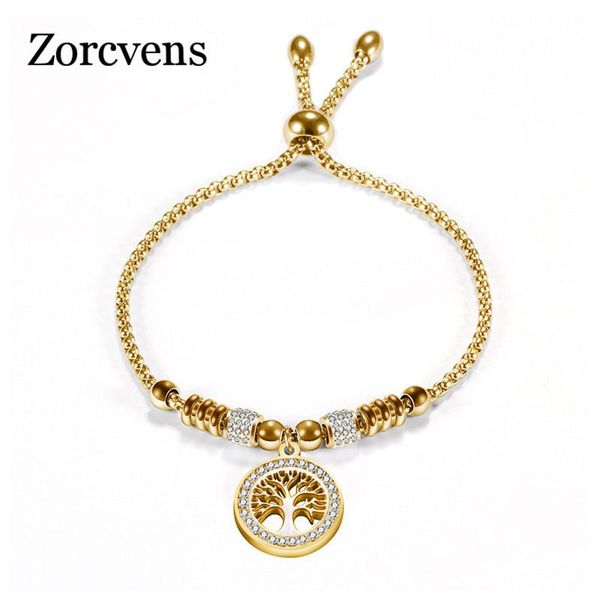 zorcvens vintage gold silver color stainless steel charm bracelet with tree of life pendant crystal ball bracelet for woman, Black
zorcvens vintage gold silver color stainless steel charm bracelet with tree of life pendant crystal ball bracelet for woman, Black