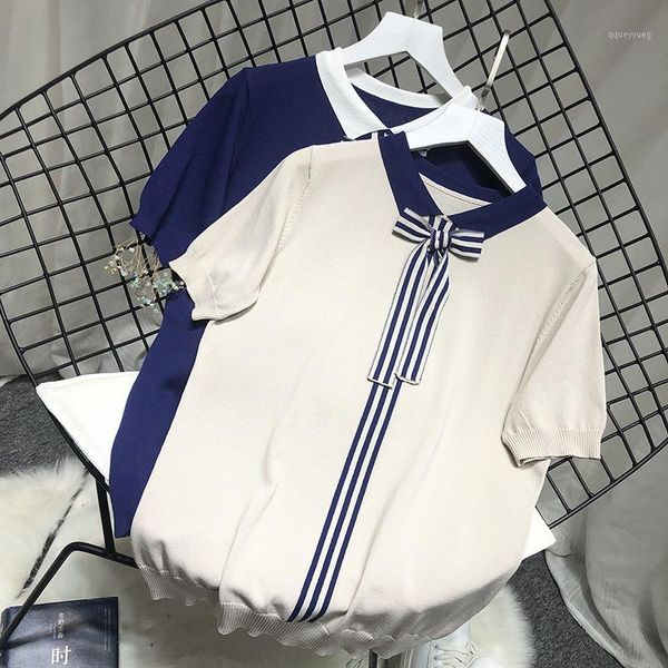 women's sweaters summer women short sleeve lady bow knot sweater knitted pullovers 1, White;black
women's sweaters summer women short sleeve lady bow knot sweater knitted pullovers 1, White;black