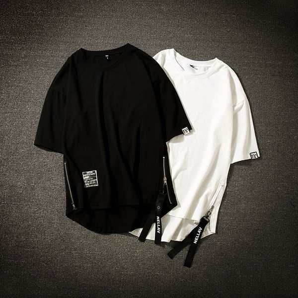 streetwear cotton men t-shirt half length tee shirt homme hip hop ribbons side-zipper short sleeve men t shirt, White;black
streetwear cotton men t-shirt half length tee shirt homme hip hop ribbons side-zipper short sleeve men t shirt, White;black