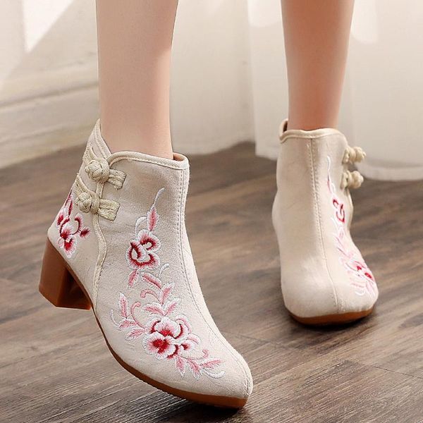 embroidered ankle booties women buckle square heel casual short boots china style botas mujer footwear female winter shoe, Black
embroidered ankle booties women buckle square heel casual short boots china style botas mujer footwear female winter shoe, Black
