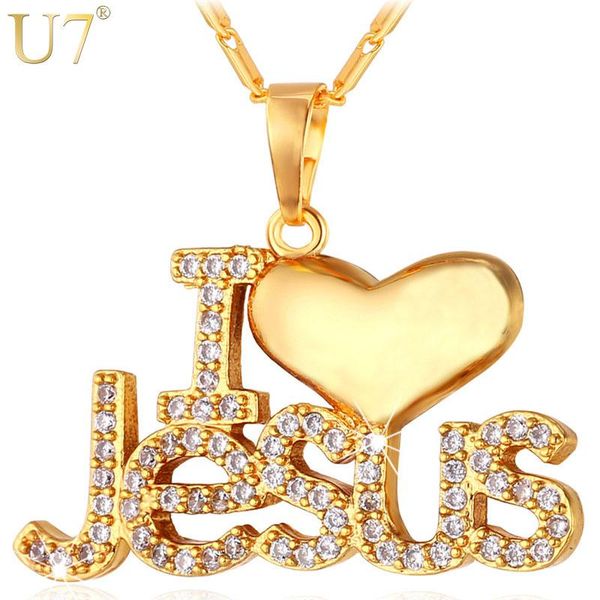 pendant necklaces u7 necklace cz jesus heart & chain "i love jesus" gift for women/men silver/gold color christian jewelry p610
pendant necklaces u7 necklace cz jesus heart & chain "i love jesus" gift for women/men silver/gold color christian jewelry p610