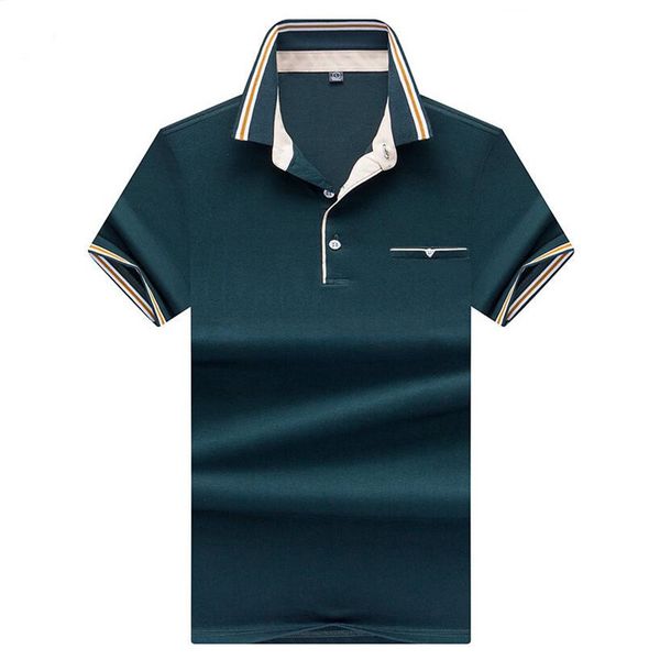 shirt men 2020 striped color matching lapel cotton short sleeve polo shirts british style business casual men's top, White;black
shirt men 2020 striped color matching lapel cotton short sleeve polo shirts british style business casual men's top, White;black