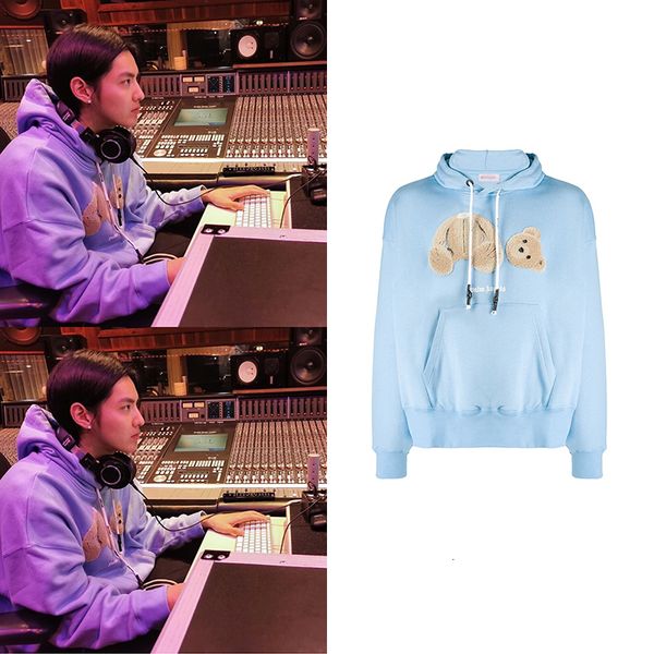 palm 19fw angel bear blue hooded sweater, Black
palm 19fw angel bear blue hooded sweater, Black