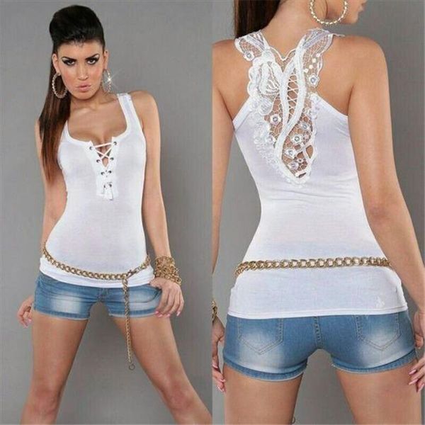 summer fashion women ladies bandage lace halter sleeveless blouse vest slim t shirt tank vest fashion clothes, White
summer fashion women ladies bandage lace halter sleeveless blouse vest slim t shirt tank vest fashion clothes, White