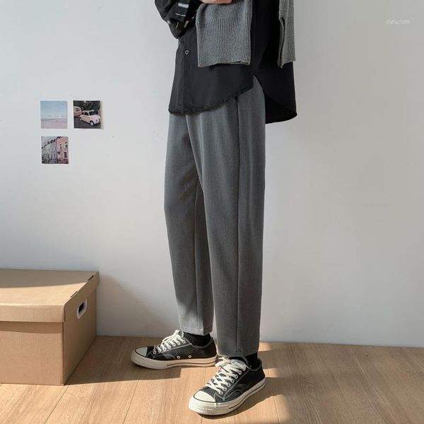 men's trousers 2020 autumn new slim solid color straight pants slacks relaxed casual personality young men's wear1, White;black
men's trousers 2020 autumn new slim solid color straight pants slacks relaxed casual personality young men's wear1, White;black