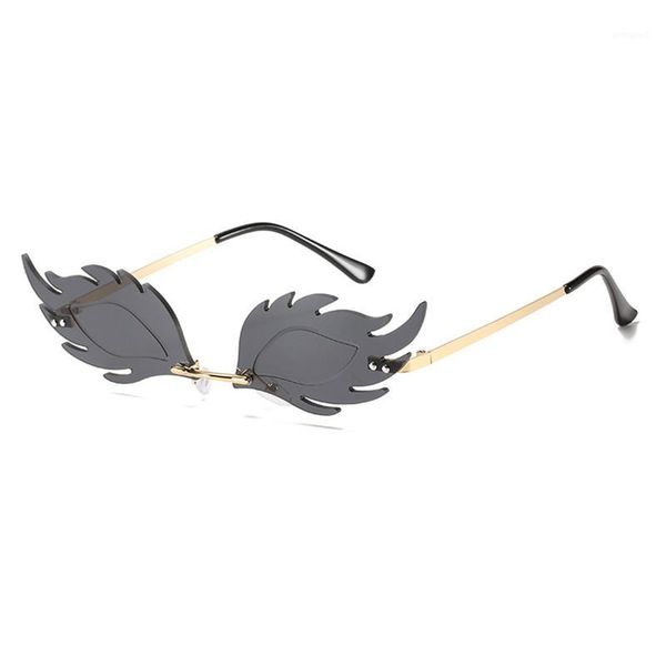 sunglasses 2021 feather rimless women steampunk sun glasses men frameless flame shape eyeglasses shades female oculos1, White;black
sunglasses 2021 feather rimless women steampunk sun glasses men frameless flame shape eyeglasses shades female oculos1, White;black