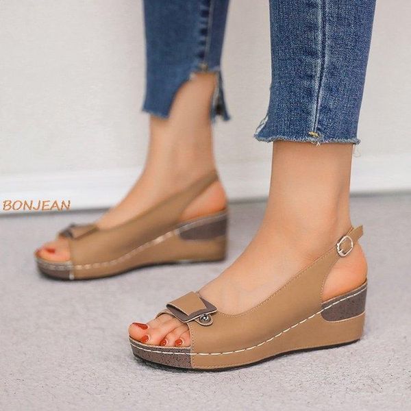 2021 summer new women's sandals wedges peep toes buckle strap ladies shoes solid comfortable casual women's sandals big size, Black
2021 summer new women's sandals wedges peep toes buckle strap ladies shoes solid comfortable casual women's sandals big size, Black
