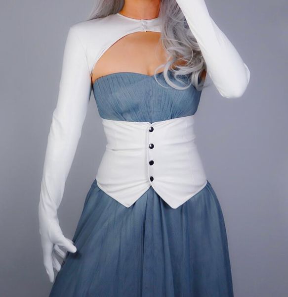 women' patent white pu conjoined jacket gloves female ultra fashion long leather party glove r794, Blue;gray
women' patent white pu conjoined jacket gloves female ultra fashion long leather party glove r794, Blue;gray