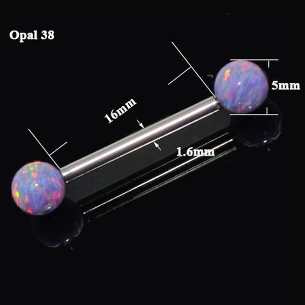 1pc surgical steel tongue ring piercing opal internally threaded mamilo piercings tongue barbell piercings women jewelry q jllemd, Silver
1pc surgical steel tongue ring piercing opal internally threaded mamilo piercings tongue barbell piercings women jewelry q jllemd, Silver