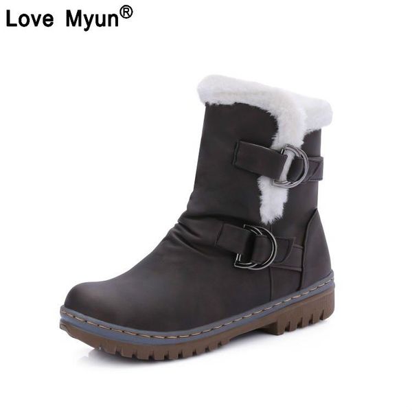 fashion winter boots women snow boots flat heels winter shoes warm fur boot mid-calf spring autumn women's shoes plus size 34-43, Black
fashion winter boots women snow boots flat heels winter shoes warm fur boot mid-calf spring autumn women's shoes plus size 34-43, Black