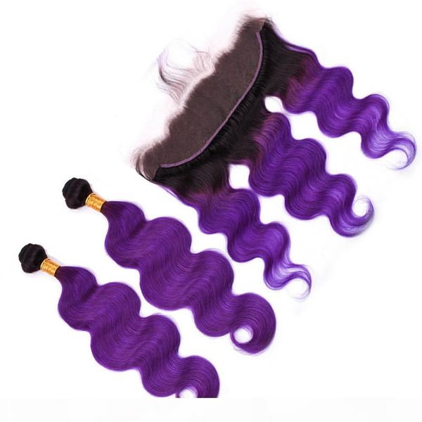 ombre purple brazilian human hair 2bundles body wave with frontal 3pcs lot dark roots #1b purple ombre weave bundles with 13x4 lace frontal, Black;brown
ombre purple brazilian human hair 2bundles body wave with frontal 3pcs lot dark roots #1b purple ombre weave bundles with 13x4 lace frontal, Black;brown