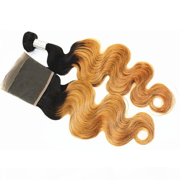 ombre human hair bundles with 13x4 frontal body wave 100% virgin human hair wefts with ear to ear closure color t27 10-28 inch, Black
ombre human hair bundles with 13x4 frontal body wave 100% virgin human hair wefts with ear to ear closure color t27 10-28 inch, Black
