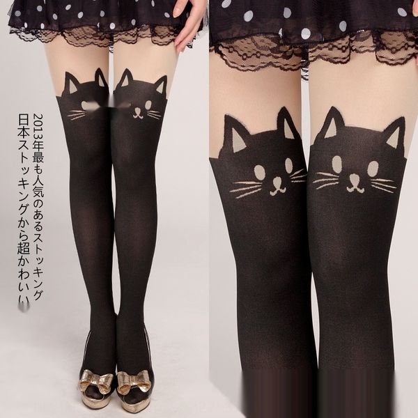 tube over knee fake thigh leggings pantyhose pantyhosecartoon fake high tube cat tail splicing silk stockings with pantyhose bottoming sock, Black
tube over knee fake thigh leggings pantyhose pantyhosecartoon fake high tube cat tail splicing silk stockings with pantyhose bottoming sock, Black