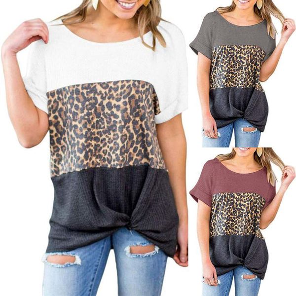 fashion leopard waffle blouse shirt patchwork loose casual summer ladies o-neck female women short sleeve shirt blusas1, White
fashion leopard waffle blouse shirt patchwork loose casual summer ladies o-neck female women short sleeve shirt blusas1, White