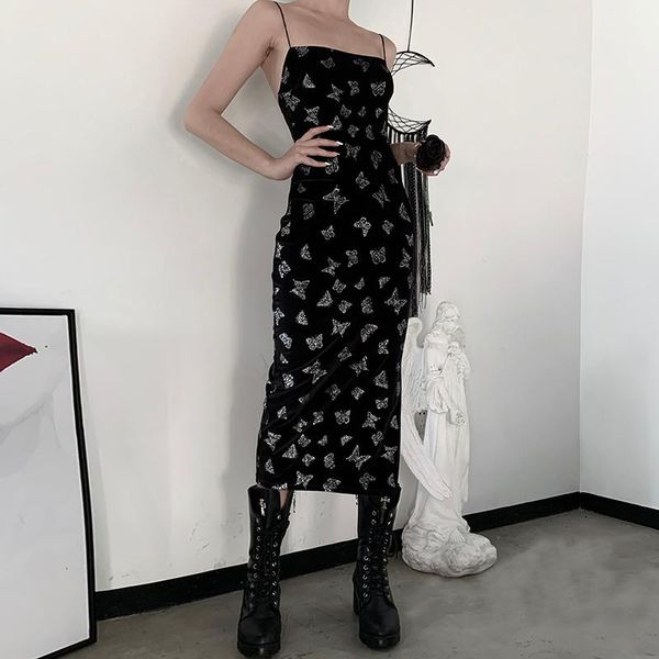casual dresses fashion women spaghetti straps bodycon slim butterfly print split cheongsam black dress, Black;gray
casual dresses fashion women spaghetti straps bodycon slim butterfly print split cheongsam black dress, Black;gray