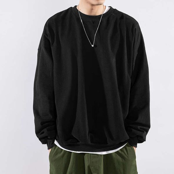 double 12 sweater men's round neck loose solid color fashion ins hoodless autumn and winter plush heavy clothes, Black
double 12 sweater men's round neck loose solid color fashion ins hoodless autumn and winter plush heavy clothes, Black