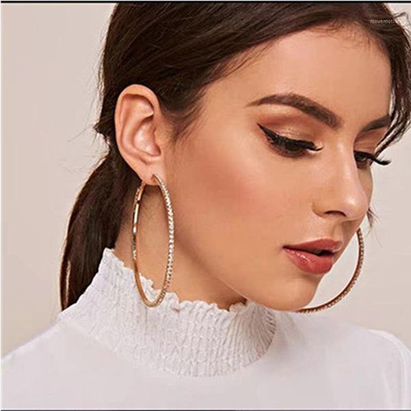 2cm10cm lassic big hoop earrings for women round classic crystal full rhinestone simple korean style charm large simple vintage1, Golden;silver
2cm10cm lassic big hoop earrings for women round classic crystal full rhinestone simple korean style charm large simple vintage1, Golden;silver