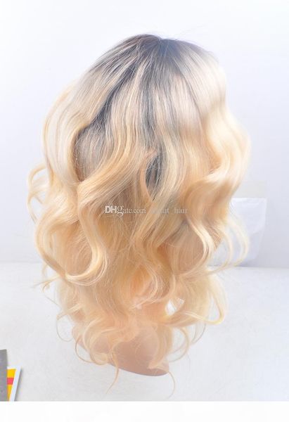 ombre blonde 1b 613 body wave virgin human hair lace frontal wig with baby hair dark root 1b 613 glueless full lace wig, Black;brown
ombre blonde 1b 613 body wave virgin human hair lace frontal wig with baby hair dark root 1b 613 glueless full lace wig, Black;brown
