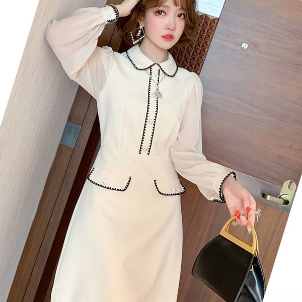 jzgq9 sweet baby lace lapel contrast lace can sleeve yarn waist dress women's dress fall 2020 new stitching bqkju, Black;gray
jzgq9 sweet baby lace lapel contrast lace can sleeve yarn waist dress women's dress fall 2020 new stitching bqkju, Black;gray