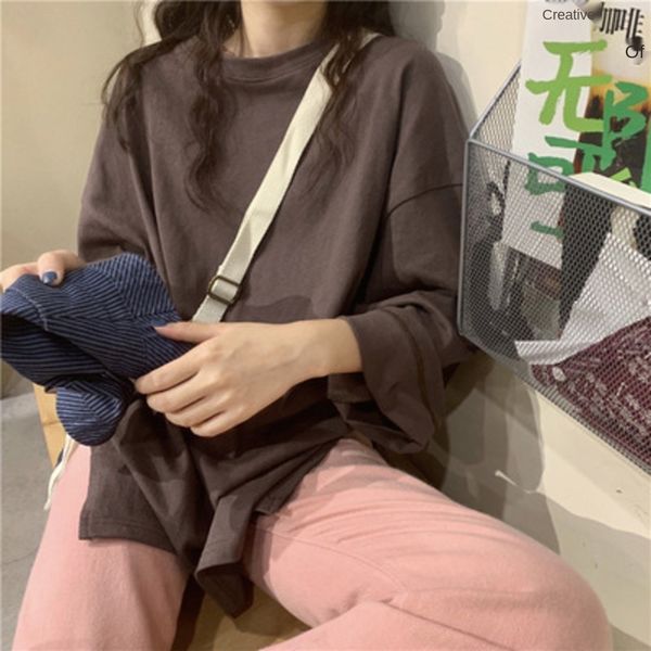 autumn 2020 new online red korean split long sleeve women's wear ins medium and long loose t-shirt t-shirt lazy fashion c4ra6, White
autumn 2020 new online red korean split long sleeve women's wear ins medium and long loose t-shirt t-shirt lazy fashion c4ra6, White