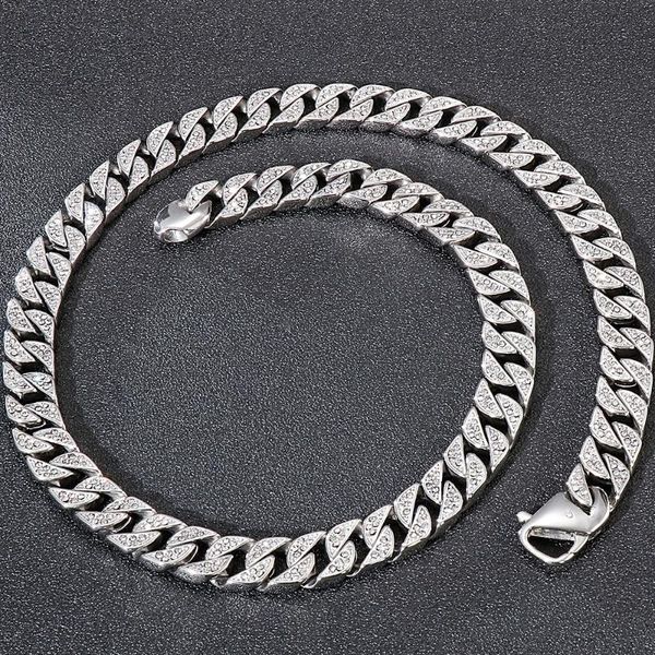 heavy 316l stainless steel cuban link chain necklace for men with cz hiphop massive mens jewellery accessories gifts wholesale, Silver
heavy 316l stainless steel cuban link chain necklace for men with cz hiphop massive mens jewellery accessories gifts wholesale, Silver