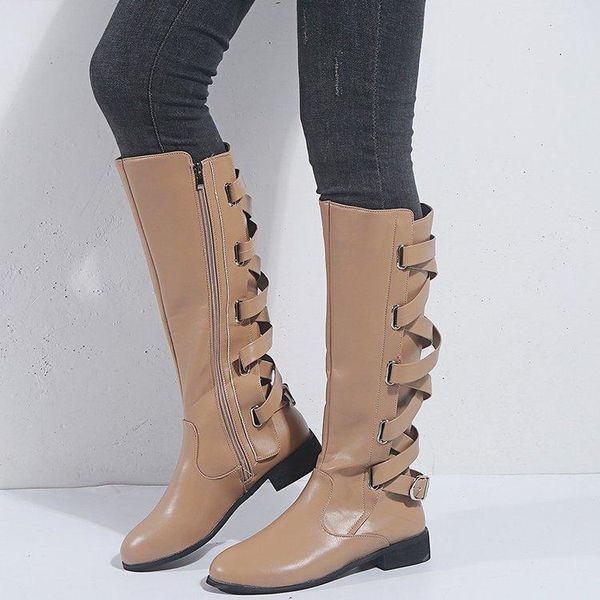 2020 autumn new high boots women fashion simple solid color comfortable rest cross decorative casual boots, Black
2020 autumn new high boots women fashion simple solid color comfortable rest cross decorative casual boots, Black