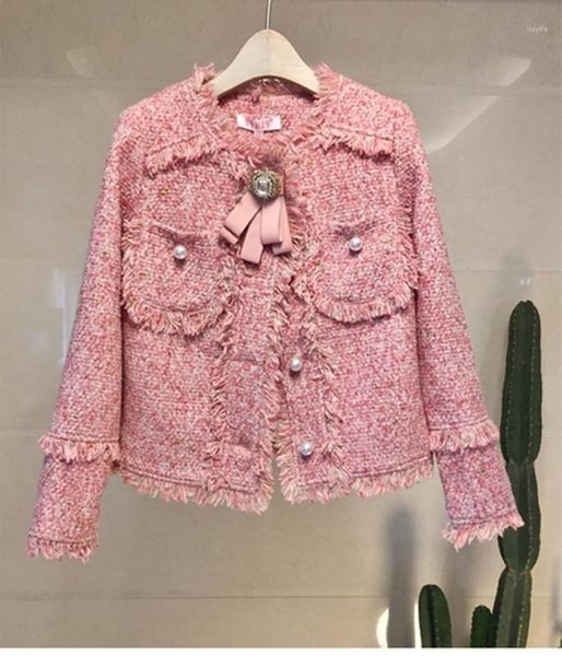 tweed bow jacket pearl buckletassels metal flash fabric 2020 fall/winter women's coat ladies jacket coat1, Black;brown
tweed bow jacket pearl buckletassels metal flash fabric 2020 fall/winter women's coat ladies jacket coat1, Black;brown