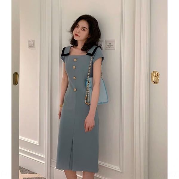 hzvkp french blue new collar dress dress fairy dressskirt dresswomen's style summer 2020 square korean clothing fashion skirt s78ip, Black;gray
hzvkp french blue new collar dress dress fairy dressskirt dresswomen's style summer 2020 square korean clothing fashion skirt s78ip, Black;gray
