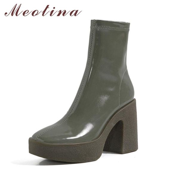 boots meotina ankle women shoes platform extreme high heel short thick heels slip-on stretch lady winter green black
boots meotina ankle women shoes platform extreme high heel short thick heels slip-on stretch lady winter green black