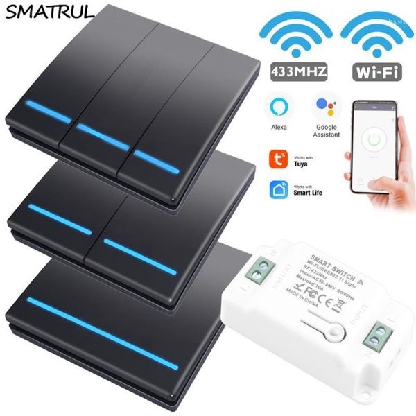 smart home control smatrul tuya life app wifi 1/2/3 gang push switch light rf 433mhz wall diy relay timer module google amazon alexa1
smart home control smatrul tuya life app wifi 1/2/3 gang push switch light rf 433mhz wall diy relay timer module google amazon alexa1