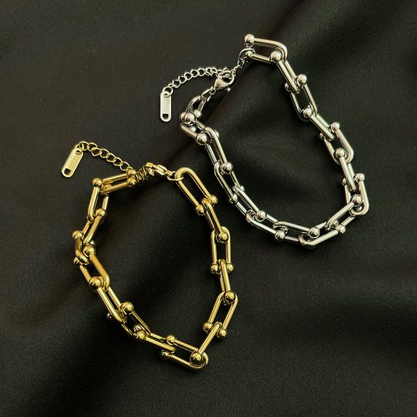 new arrival ins style stainless steel link chain bracelet for man woman lovers, Black
new arrival ins style stainless steel link chain bracelet for man woman lovers, Black