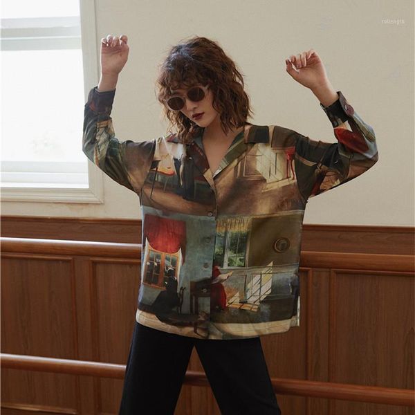 oil painting designer long sleeve blouse button up collar vintage shirt 2019 fall fashion women clothing y6581, White
oil painting designer long sleeve blouse button up collar vintage shirt 2019 fall fashion women clothing y6581, White