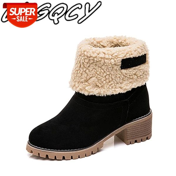 2019 winter new set of feet plus velvet warm women's boots suede cotton boots retro thick heel ladies snow #1b29, Black
2019 winter new set of feet plus velvet warm women's boots suede cotton boots retro thick heel ladies snow #1b29, Black