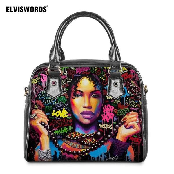 elviswords роскошные сумки женщина black art afro девушки печати женщины top-ручки сумки pu кожи плеча сумки конструктора crossbody сумка
elviswords роскошные сумки женщина black art afro девушки печати женщины top-ручки сумки pu кожи плеча сумки конструктора crossbody сумка