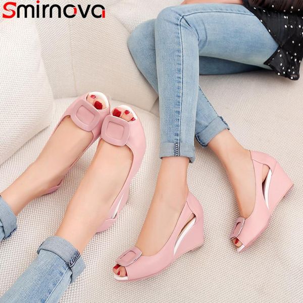 dress shoes smirnova big size 34-43 summer sandals peep toe shallow high heels elegant wedges classic pumps women 2021, Black
dress shoes smirnova big size 34-43 summer sandals peep toe shallow high heels elegant wedges classic pumps women 2021, Black
