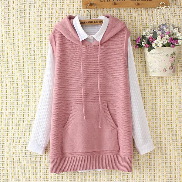 autumn winter solid color oversized vest sweaters women casual sleeveless front pocket hooded knitted female long sweater1, White;black
autumn winter solid color oversized vest sweaters women casual sleeveless front pocket hooded knitted female long sweater1, White;black