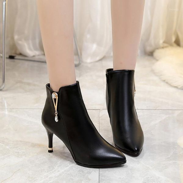 women boots new fashion women zipper soild pointed toe thin heel shoes party boots botas mujer invierno 2020 zapatos de mujer1, Black
women boots new fashion women zipper soild pointed toe thin heel shoes party boots botas mujer invierno 2020 zapatos de mujer1, Black