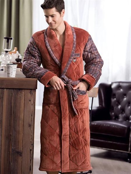 winter warm bathrobe for men long bath robe male casual plus sizes flannel cotton robe men home wear pajama string dressing gown, Black;brown
winter warm bathrobe for men long bath robe male casual plus sizes flannel cotton robe men home wear pajama string dressing gown, Black;brown
