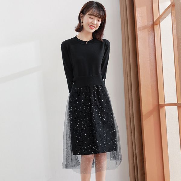 autumn knitted long sleeve spring and autumn 2020 new women's lightcelebrity medium length mesh dress dressdress dressskirt kqlkz, Black;gray
autumn knitted long sleeve spring and autumn 2020 new women's lightcelebrity medium length mesh dress dressdress dressskirt kqlkz, Black;gray