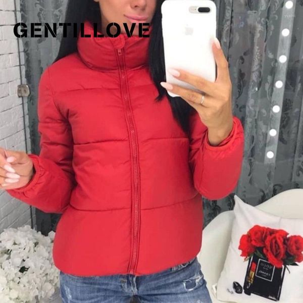 gentillve women winter solid stand collar loose coat female oversized puffer jacket short warm parkas casual outwear 2019 new1, Black
gentillve women winter solid stand collar loose coat female oversized puffer jacket short warm parkas casual outwear 2019 new1, Black