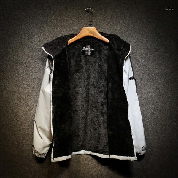 men's winter fleece warm 3m full reflective jackets light hoodies women hip hop waterproof windbreaker hooded streetwear coats1, Black;brown
men's winter fleece warm 3m full reflective jackets light hoodies women hip hop waterproof windbreaker hooded streetwear coats1, Black;brown
