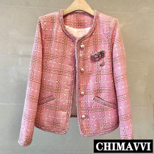 new fashion pink tweed jacket 2020 autumn and winter elegant lady's long sleeve wool coat short jacket with brooch flower1, Black
new fashion pink tweed jacket 2020 autumn and winter elegant lady's long sleeve wool coat short jacket with brooch flower1, Black