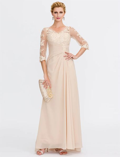 sheath / column mother of the bride dress elegant see through v neck floor length chiffon sheer lace half sleeve with appliques side draping, Black;red
sheath / column mother of the bride dress elegant see through v neck floor length chiffon sheer lace half sleeve with appliques side draping, Black;red
