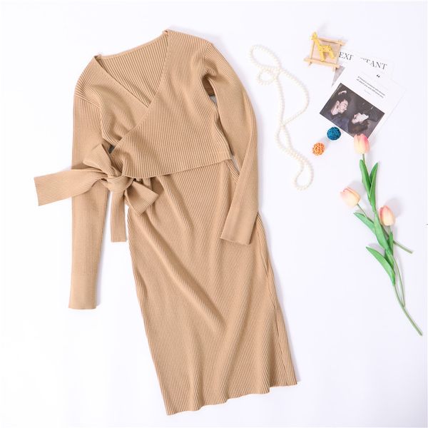 2021 new newautumn winter knee lenght women sweater v neck fashion female dress knitted long warm dresses q5mh, Black;gray
2021 new newautumn winter knee lenght women sweater v neck fashion female dress knitted long warm dresses q5mh, Black;gray