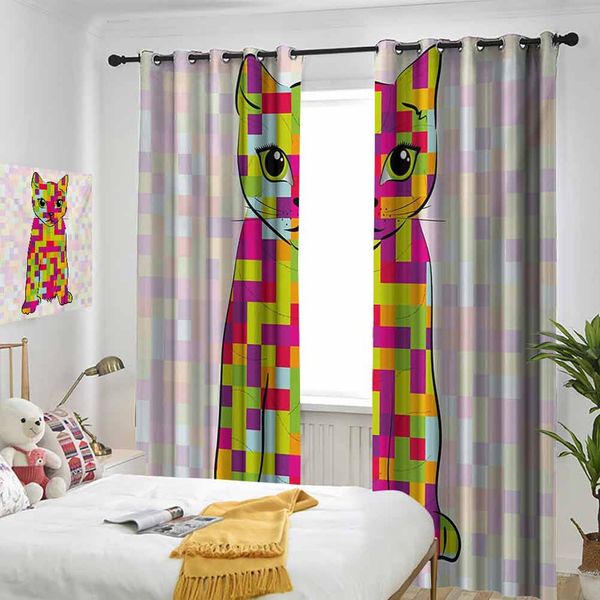 thermal insulated room darkening window shade cute kitty featured digital fractal pixel cat different colors computer illustration curtain
thermal insulated room darkening window shade cute kitty featured digital fractal pixel cat different colors computer illustration curtain